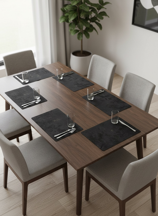 Sweet Leather Waterproof Imported Table Mat 6PC Set