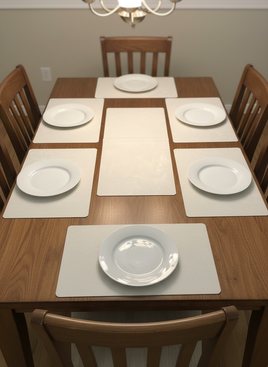 Sweet Leather Plastic 7 PC SET ( 1 Runner & 6 Mats )