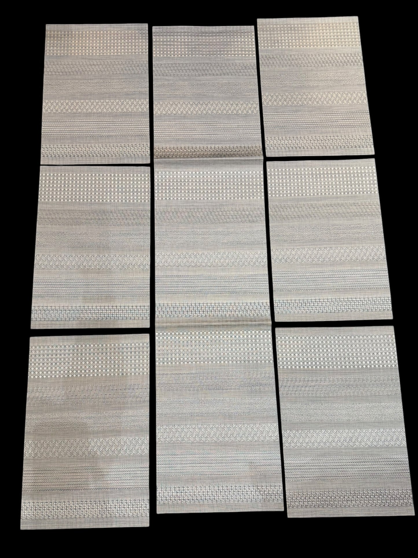Chatai Plastic 7 PC SET ( 1 Runner & 6 Mats )