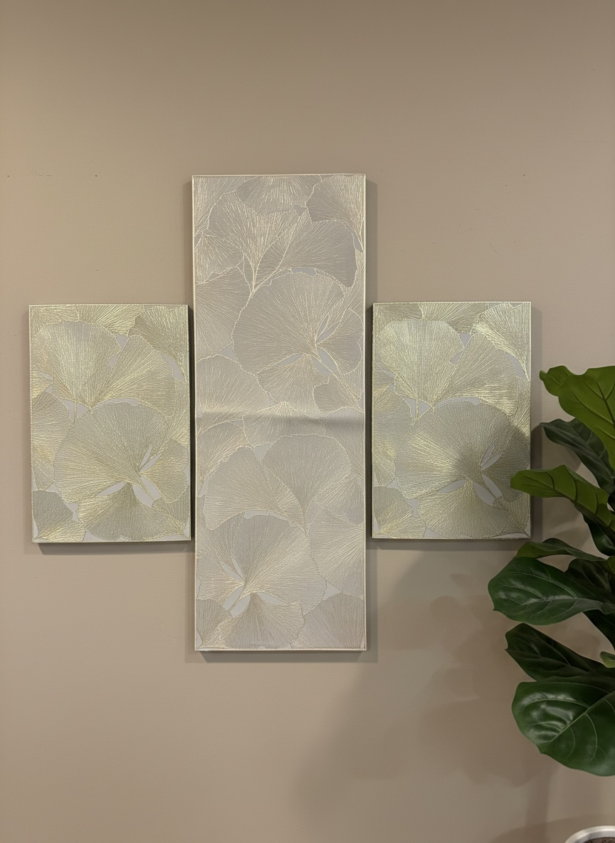 Heavy Golden Plastic 3pc Set
