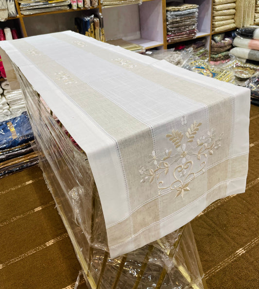 Cotton Embroidered Table Runner