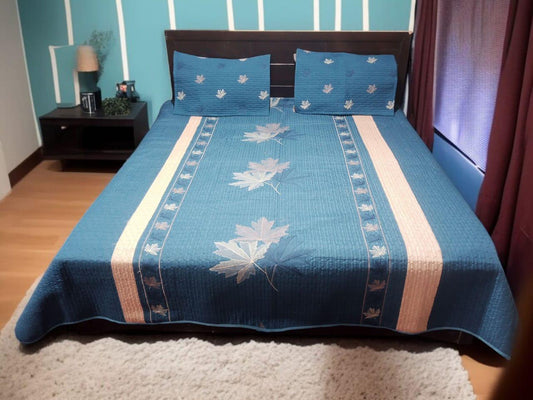 Cotton Embroidery Border Leaf 3pc