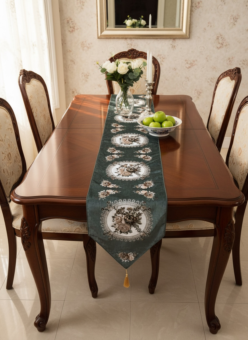 Velvet Printed Imported Table Runner