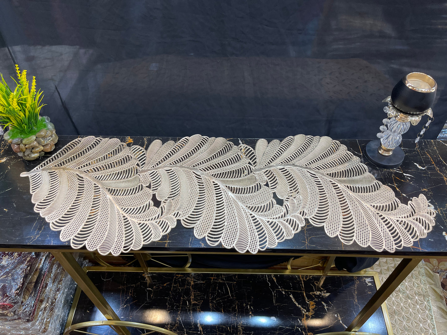 Center Piece Plastic (Golden) Ali Bedding Store