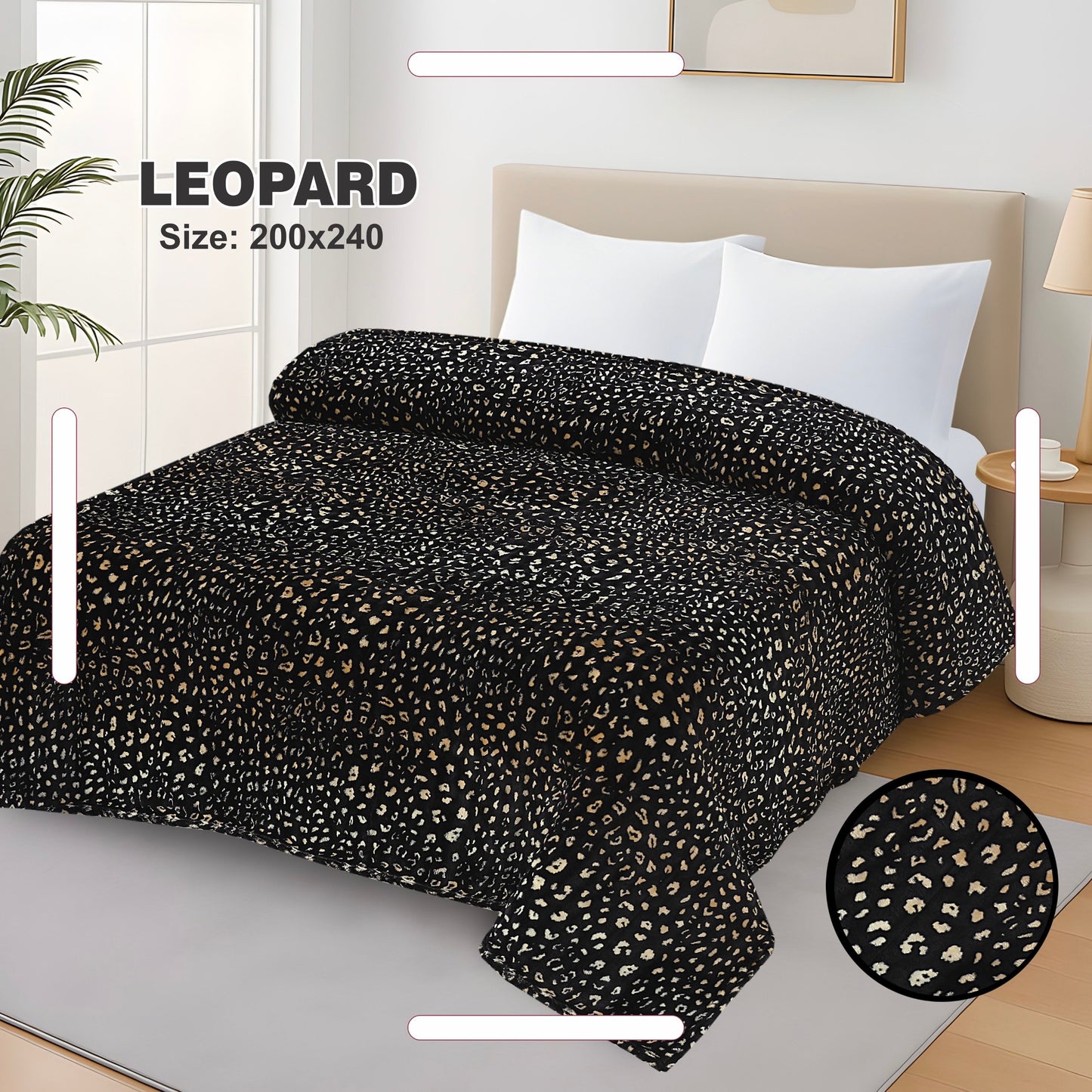 Leopard Ac Summer Blanket King Size