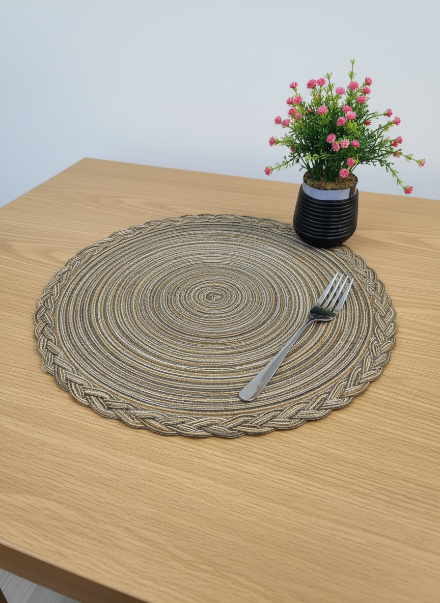 Round Line Fine Plastic Table Mats 6pc Set