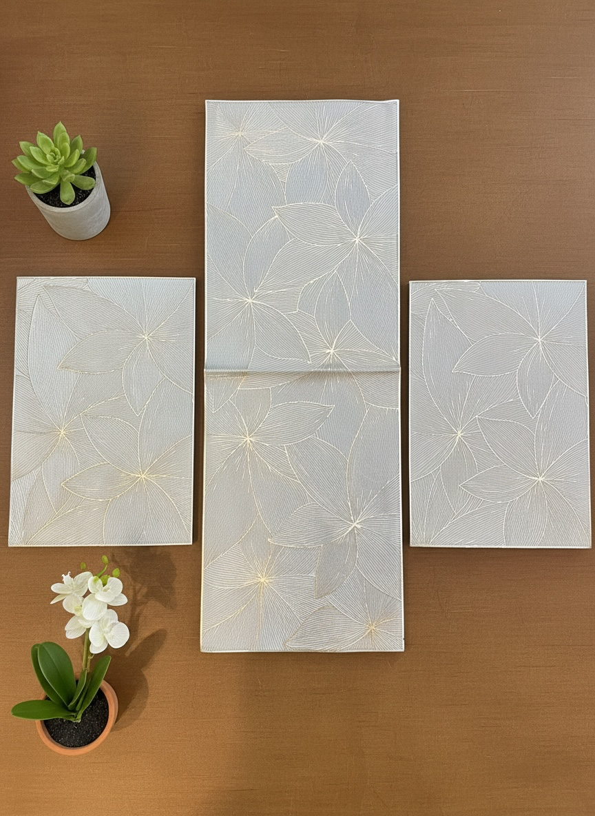 Heavy Golden Plastic 3pc Set