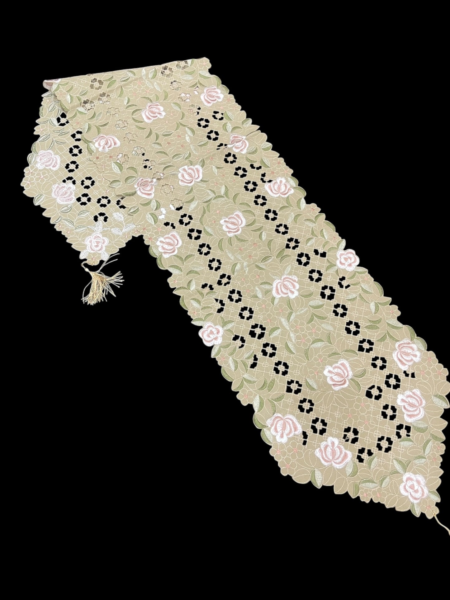 Heavy Cutwork Table Runner