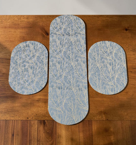 Shanghai Velvet Tree Oval 3pc Set
