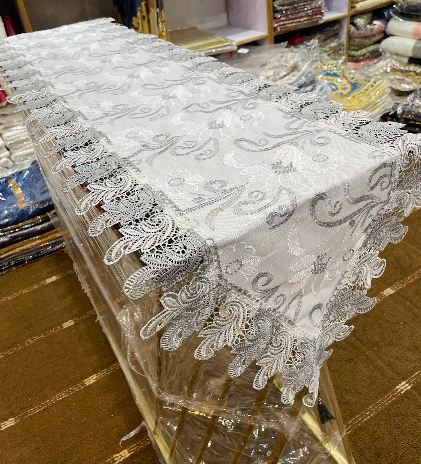 Fancy Shatal Embroidered Table Runner