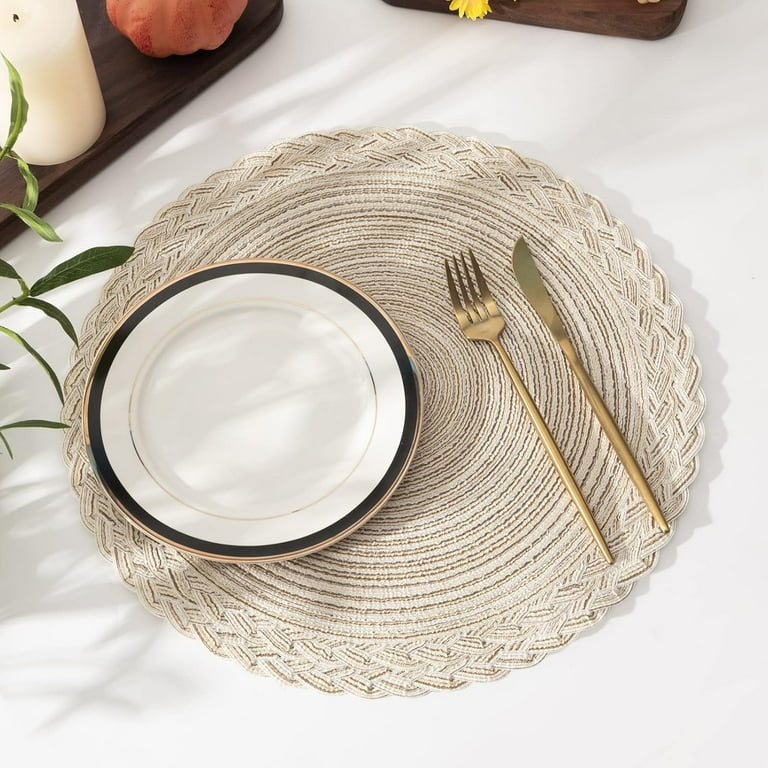 Round Line Fine Plastic Table Mats 6pc Set