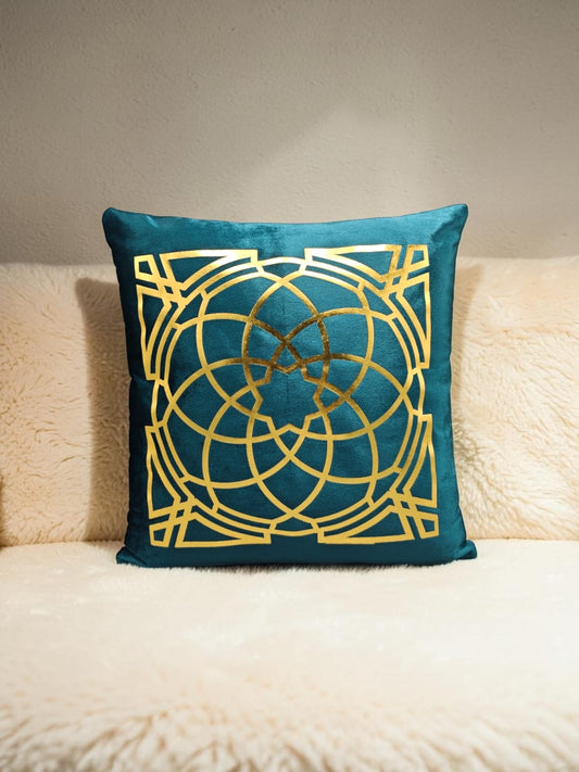 Italian Velvet Round Motive Cushion
