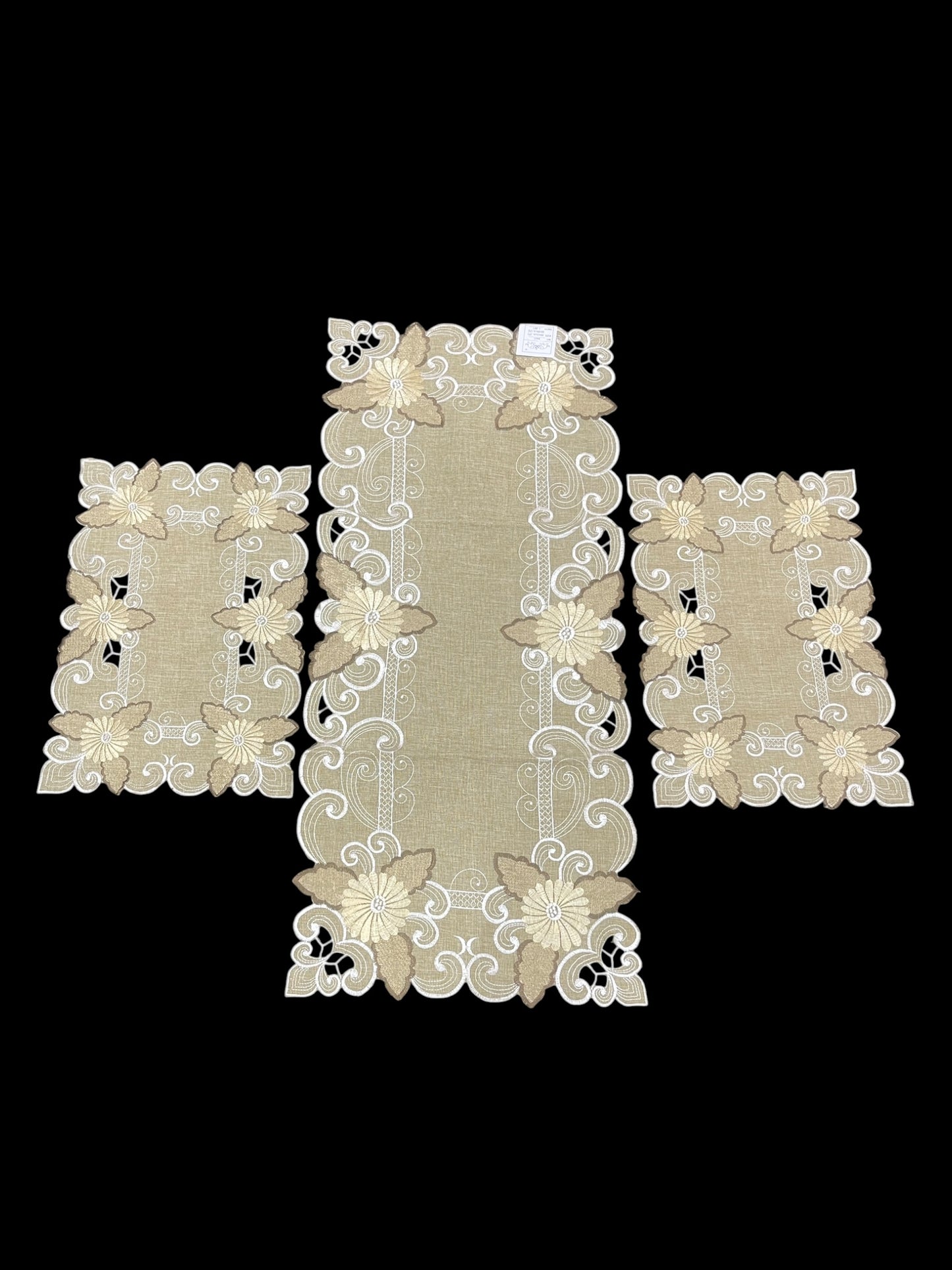 Karandi Cutwork Chinese 3pc Set