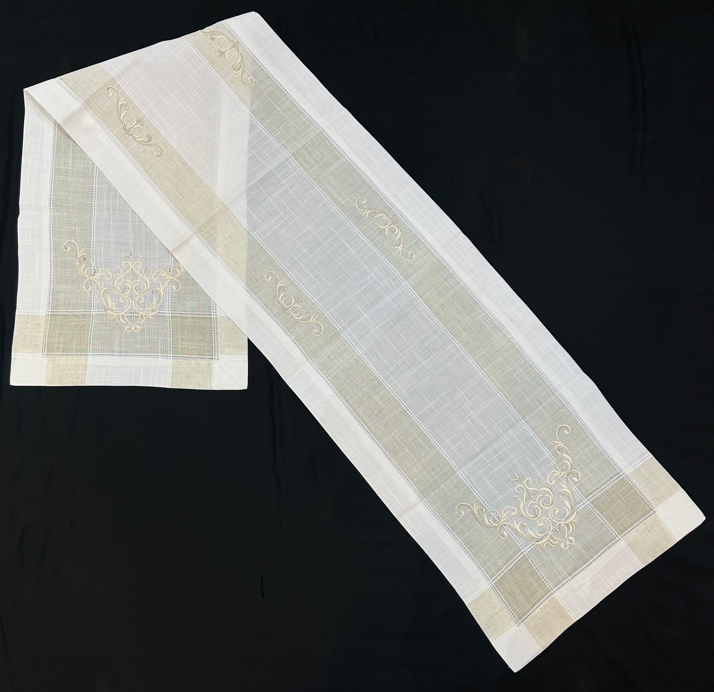 Cotton Embroidered Table Runner