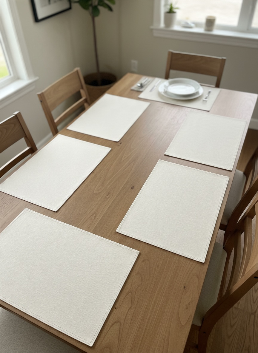 Imported Leather Plastic Elegant Table Mat 6pc Set