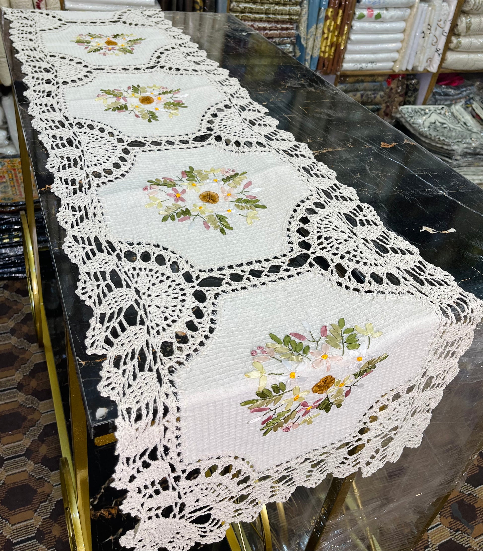 Ribbon Handmade Dining Table Runner Ali Bedding Store