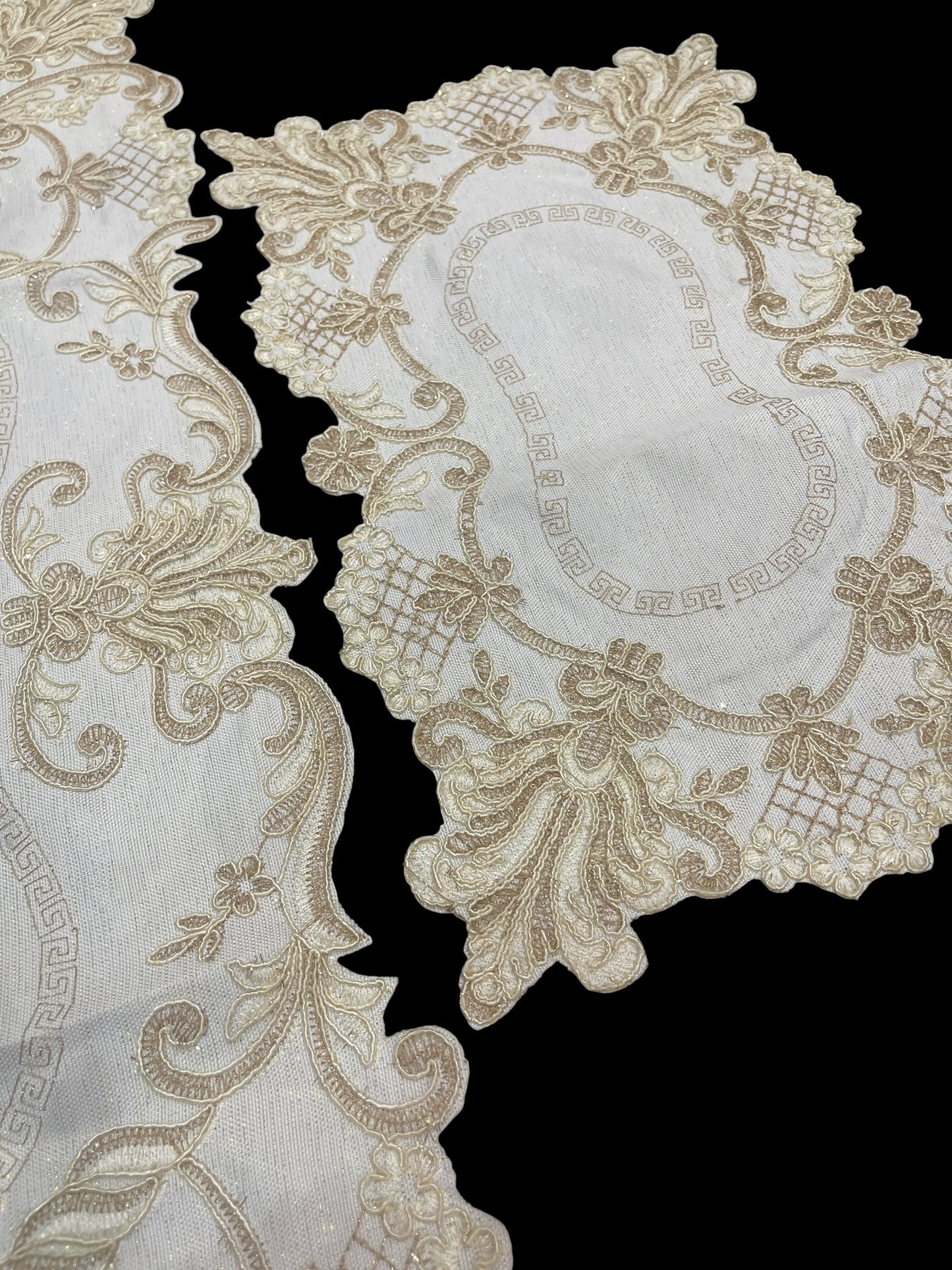 Fancy Cutwork Chinese 3pc Set