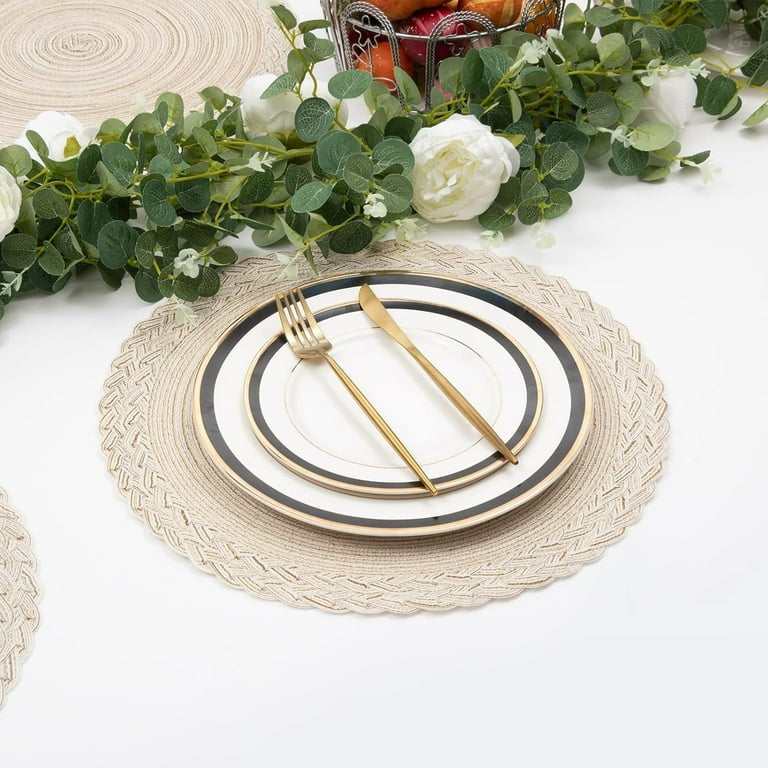 Round Line Fine Plastic Table Mats 6pc Set