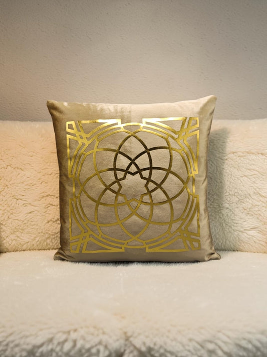 Italian Velvet Round Motive Cushion