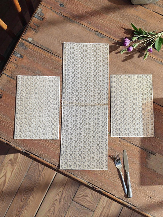 Heavy Golden Plastic 3pc Set