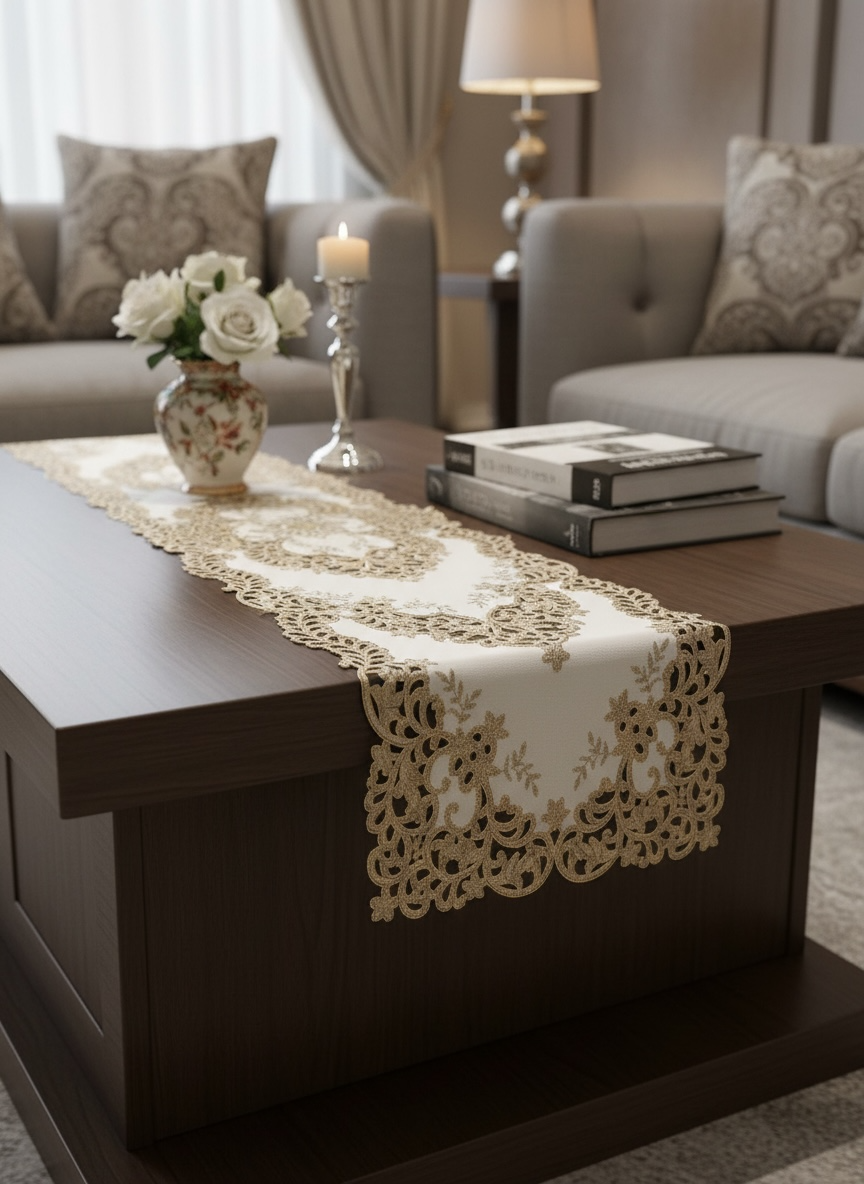 Golden Center Piece/Runner Plastic