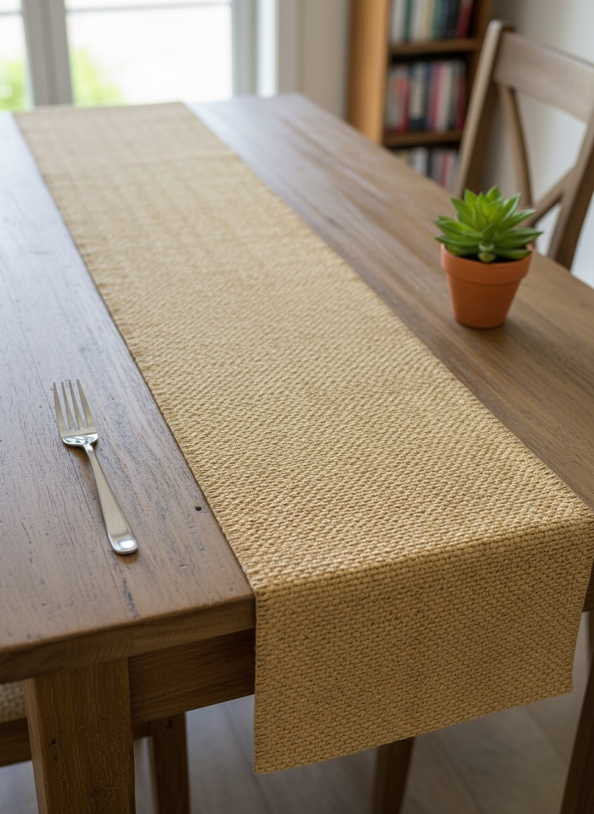 Imported Thread Work Dining Set ( 1 Runner & Mats )