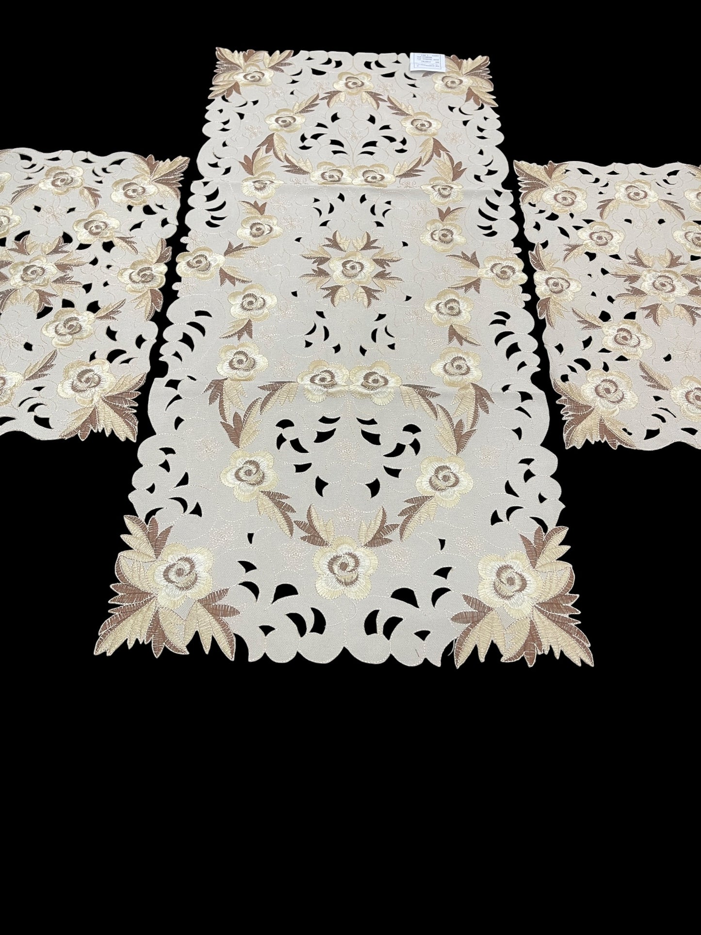 Heavy Cutwork Chinese 3pc Set