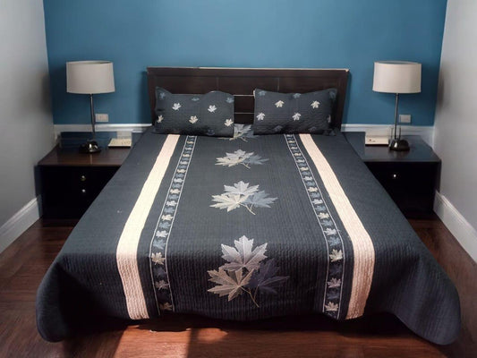 Cotton Embroidery Border Leaf 3pc