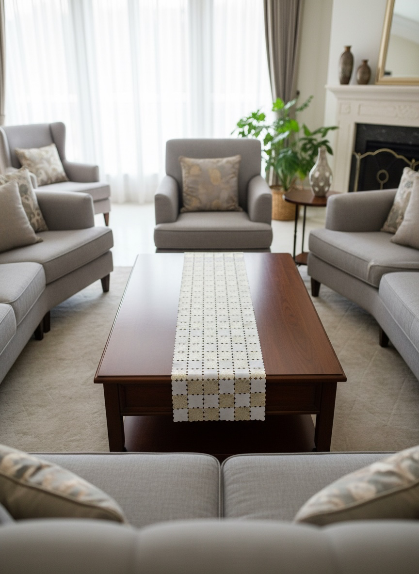 Golden Center Piece/Runner Plastic