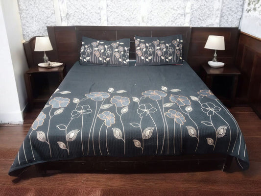 Cotton Embroidery Border Flower 3pc