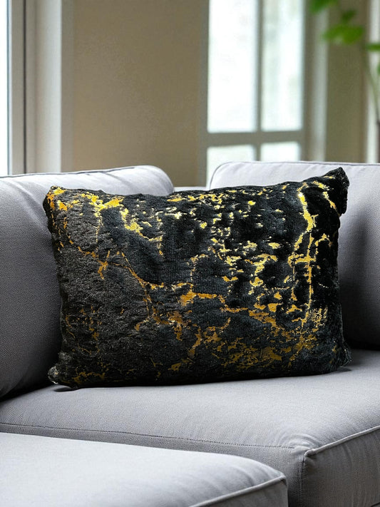 Fur Marble Rectangular Cushion