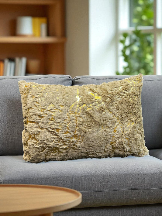 Fur Marble Rectangular Cushion