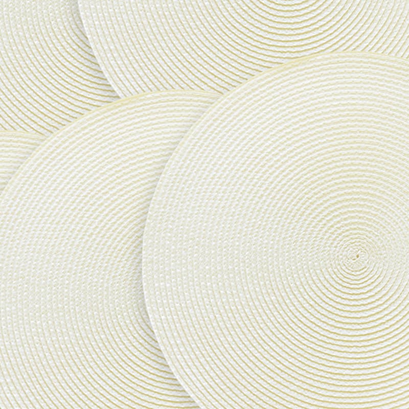 Round Plain Plastic Table Mats 6pc Set