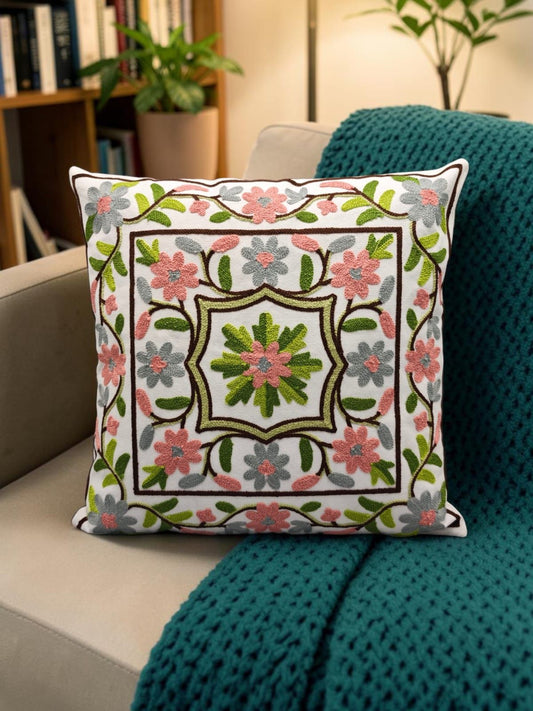 Heavy Embroidery 16x16 Hand-Made cushion