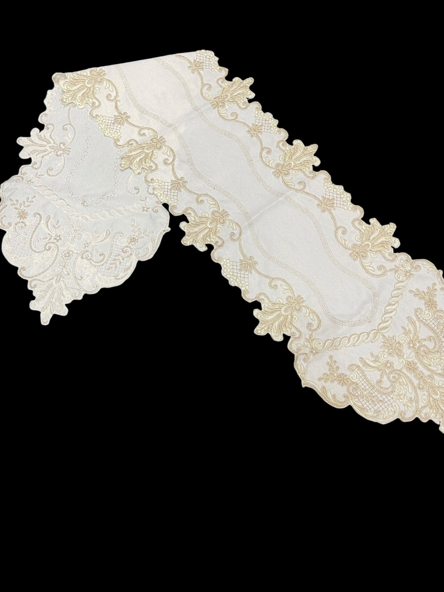 Fancy Cutwork Table Runner