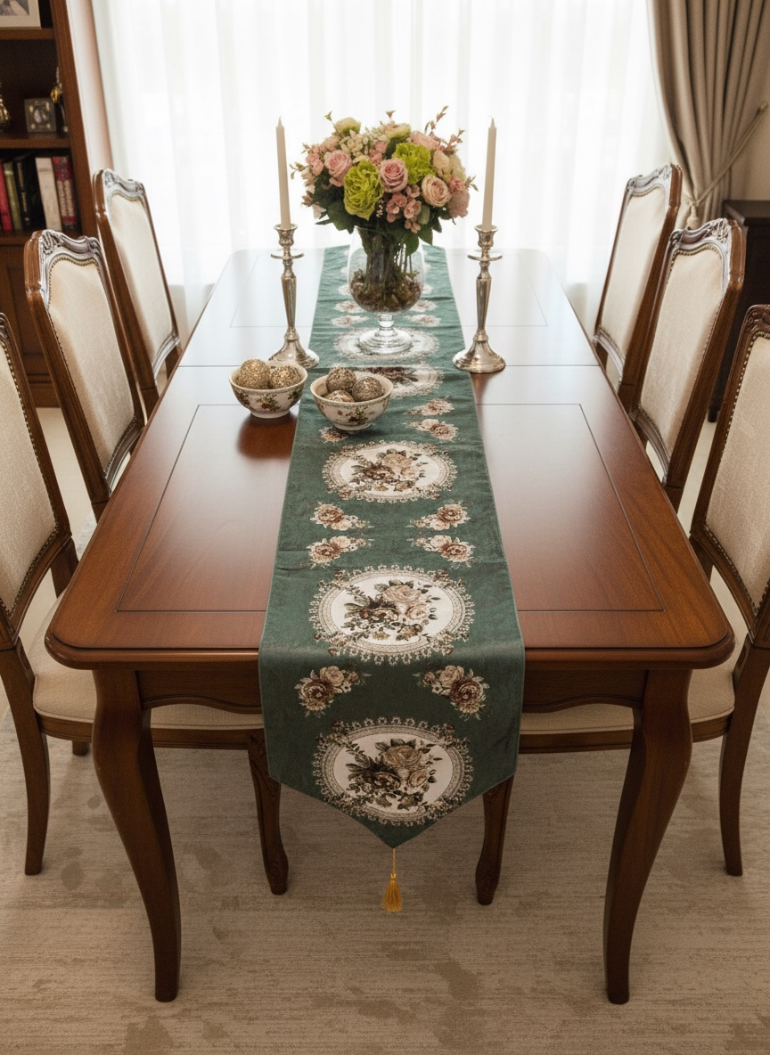 Velvet Printed Imported Table Runner