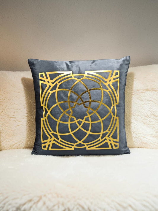 Italian Velvet Round Motive Cushion
