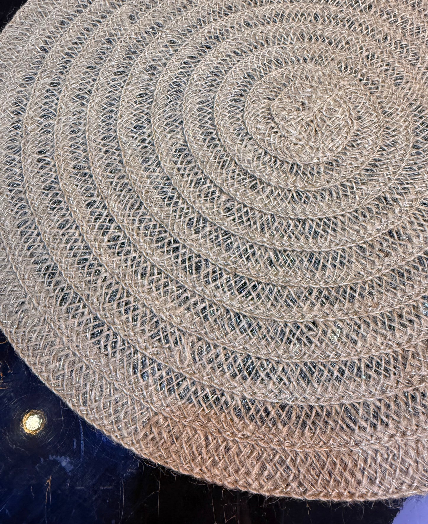 Round Multi Fine Plastic Table Mats 6pc Set