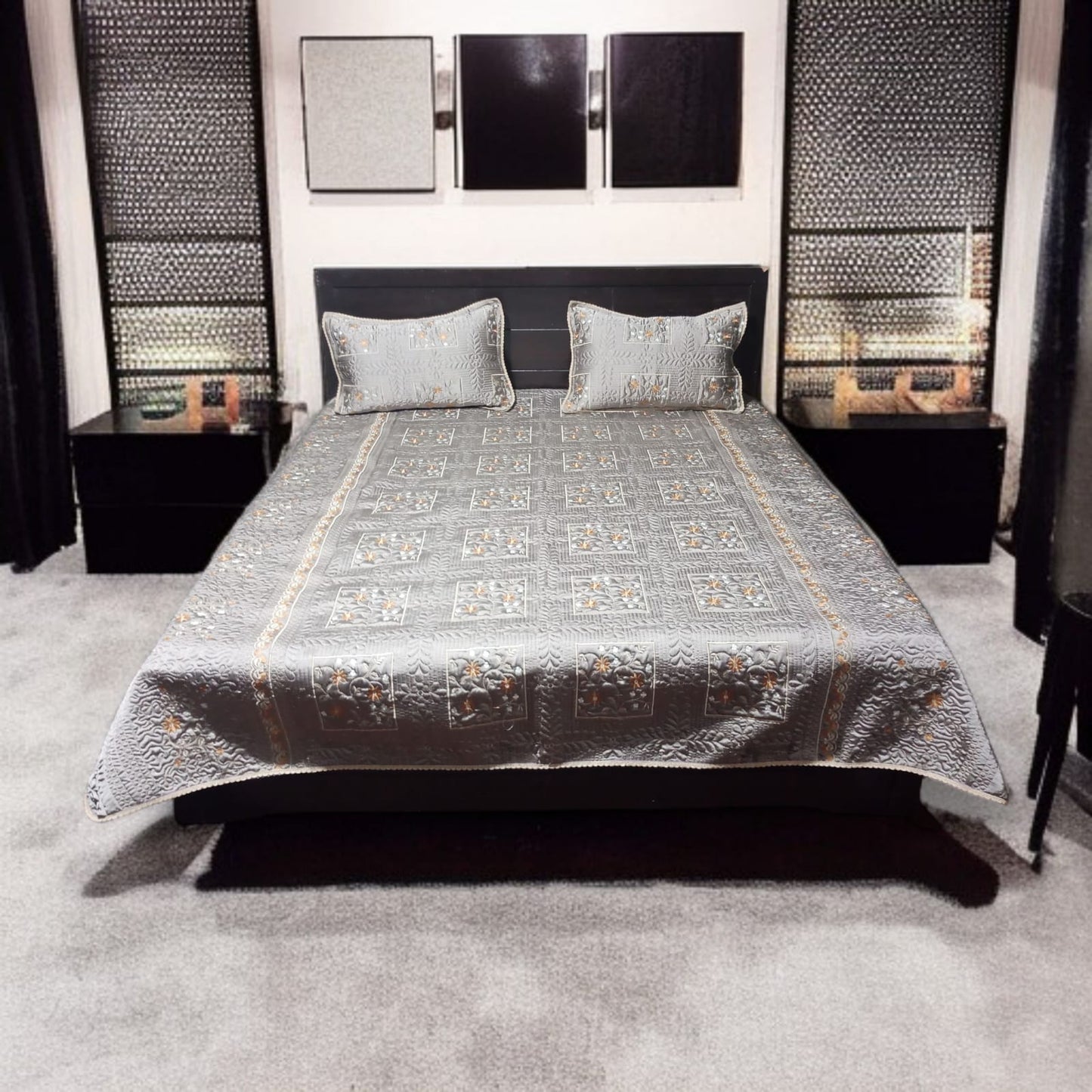 Silk Embroidery Box Embroidery 3pc