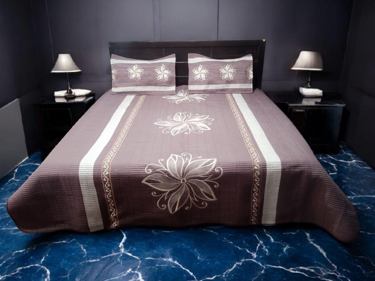 Cotton Embroidery Mid Flower 3pc