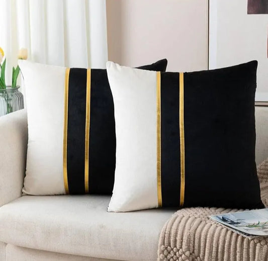 Velvet Two Line Cushion