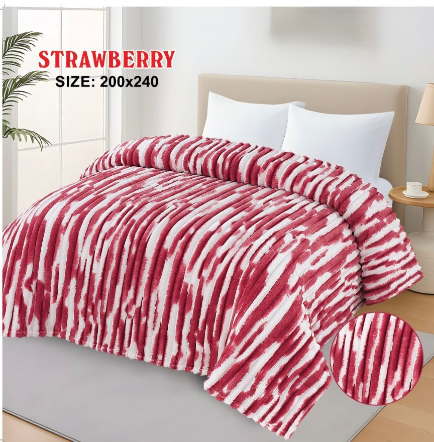 Fur Zebra Ac Summer Blanket King Size