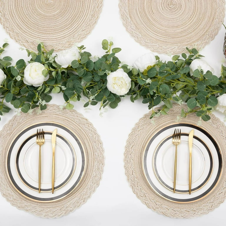 Round Line Fine Plastic Table Mats 6pc Set