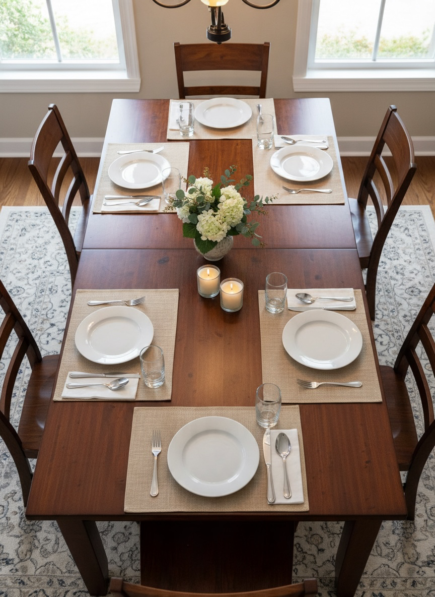 Imported Leather Plastic Elegant Table Mat 6pc Set
