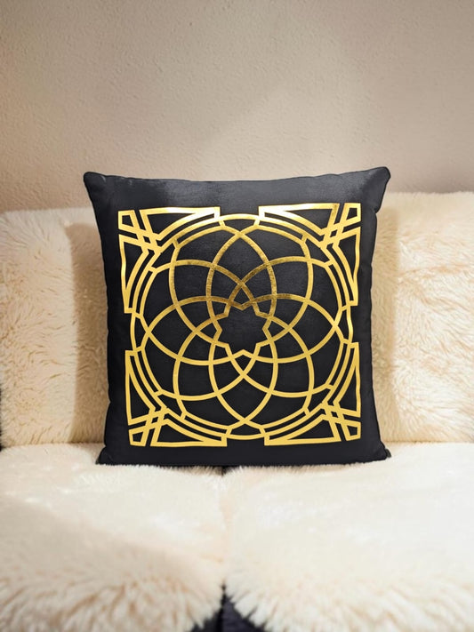 Italian Velvet Round Motive Cushion