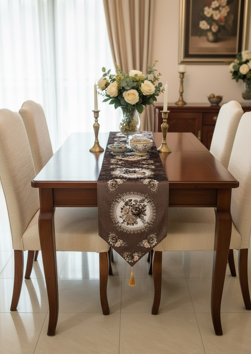 Velvet Printed Imported Table Runner