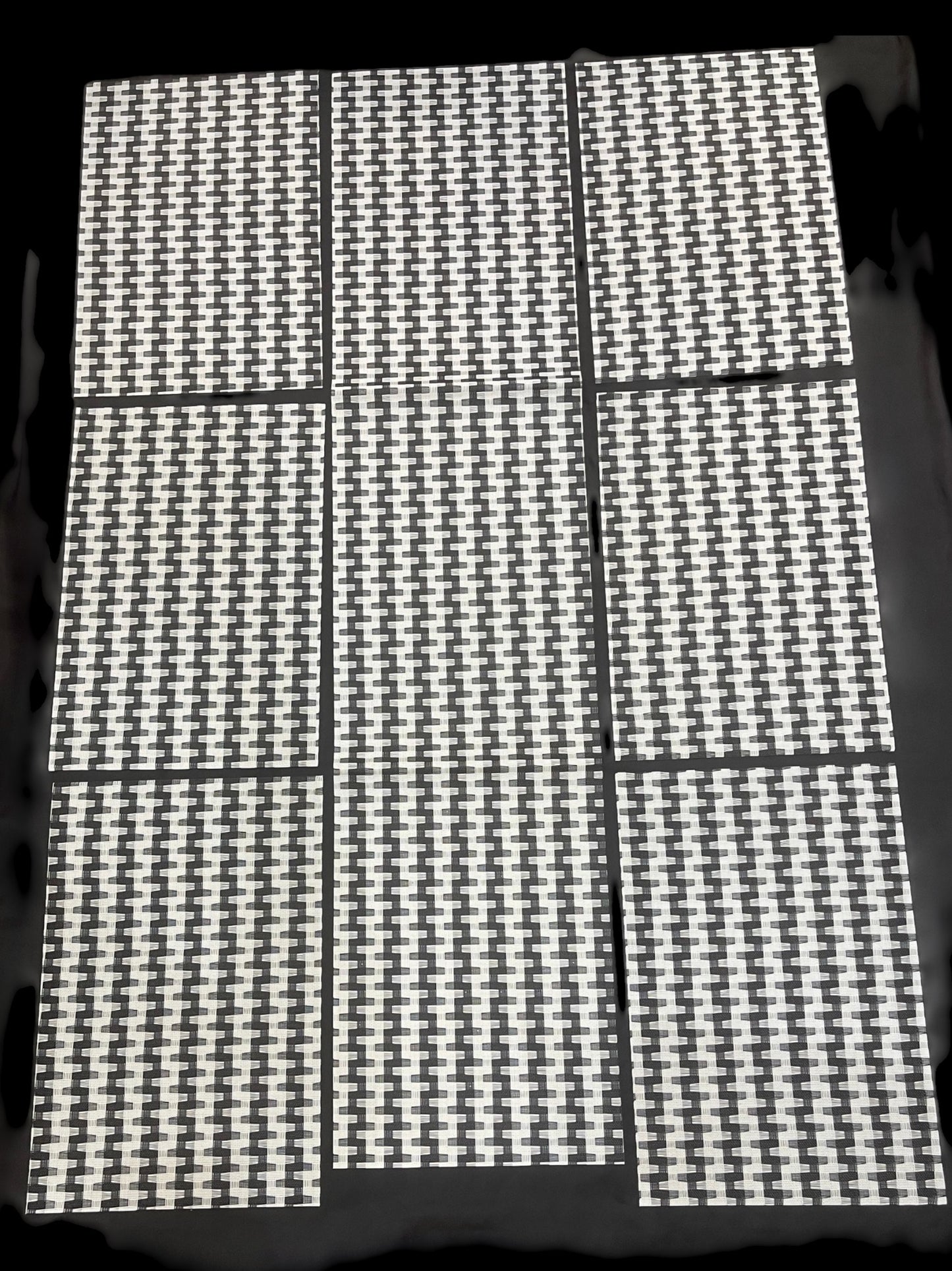 Chatai Plastic 7 PC SET ( 1 Runner & 6 Mats )