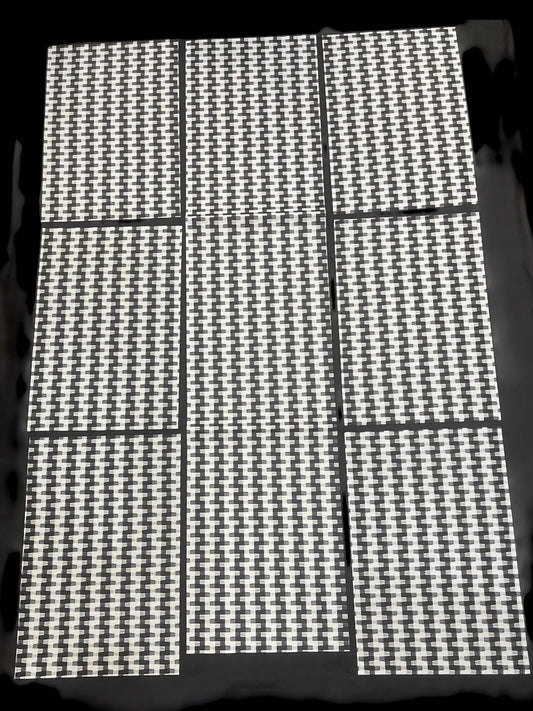 Chatai Plastic 7 PC SET ( 1 Runner & 6 Mats )