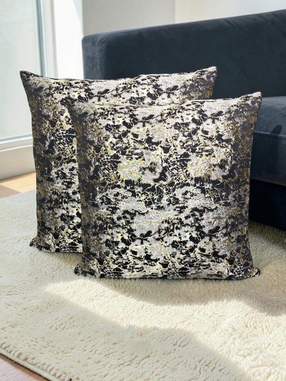 Shanghai Velvet Marble Floor Cushion Covers
