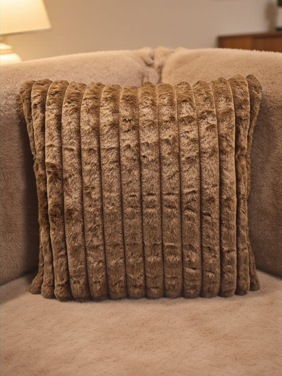 Soft Fur Line Cushion